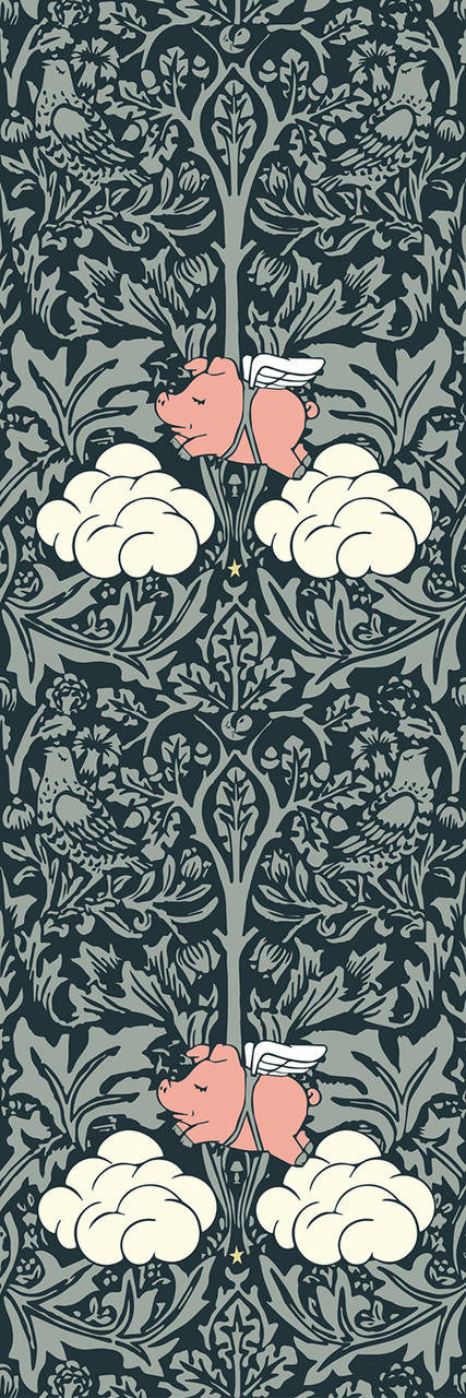 Mineheart Morris Dream Tapete Dunkelgrün Floral