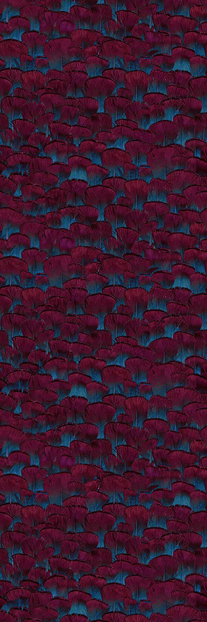 Mineheart Wallpaper Colourful Feathers Tapete Fuchsia Blau