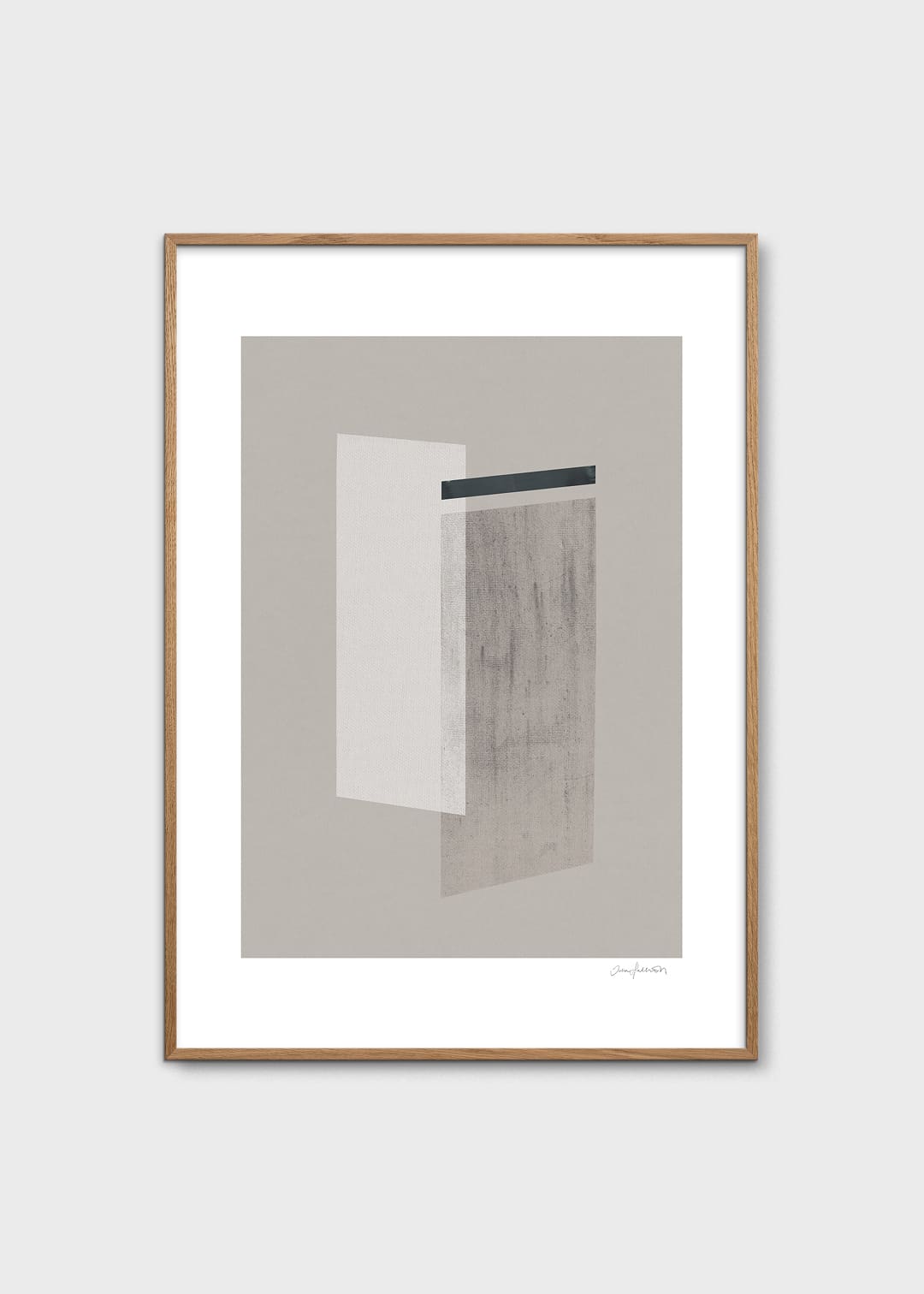 The Poster Club Louvre Poster 50x70 cm grau