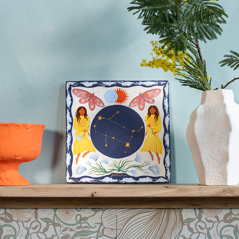 Storytiles Delft Blue Gemini Fliese Zwillinge 13x13 cm