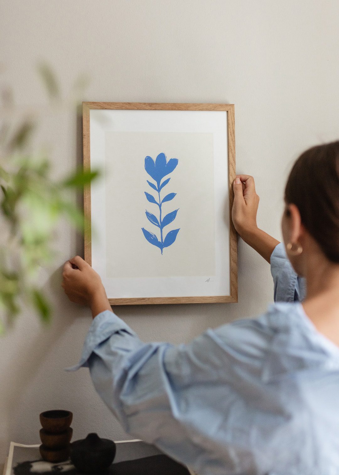 The Poster Club Art Prints Bloemen 02 Poster 30x40 cm blau botanisch