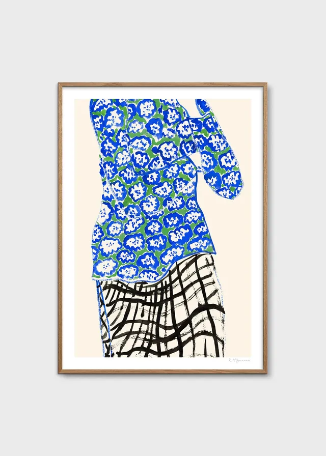 The Poster Club Blue and Green Poster 30x40 cm blau