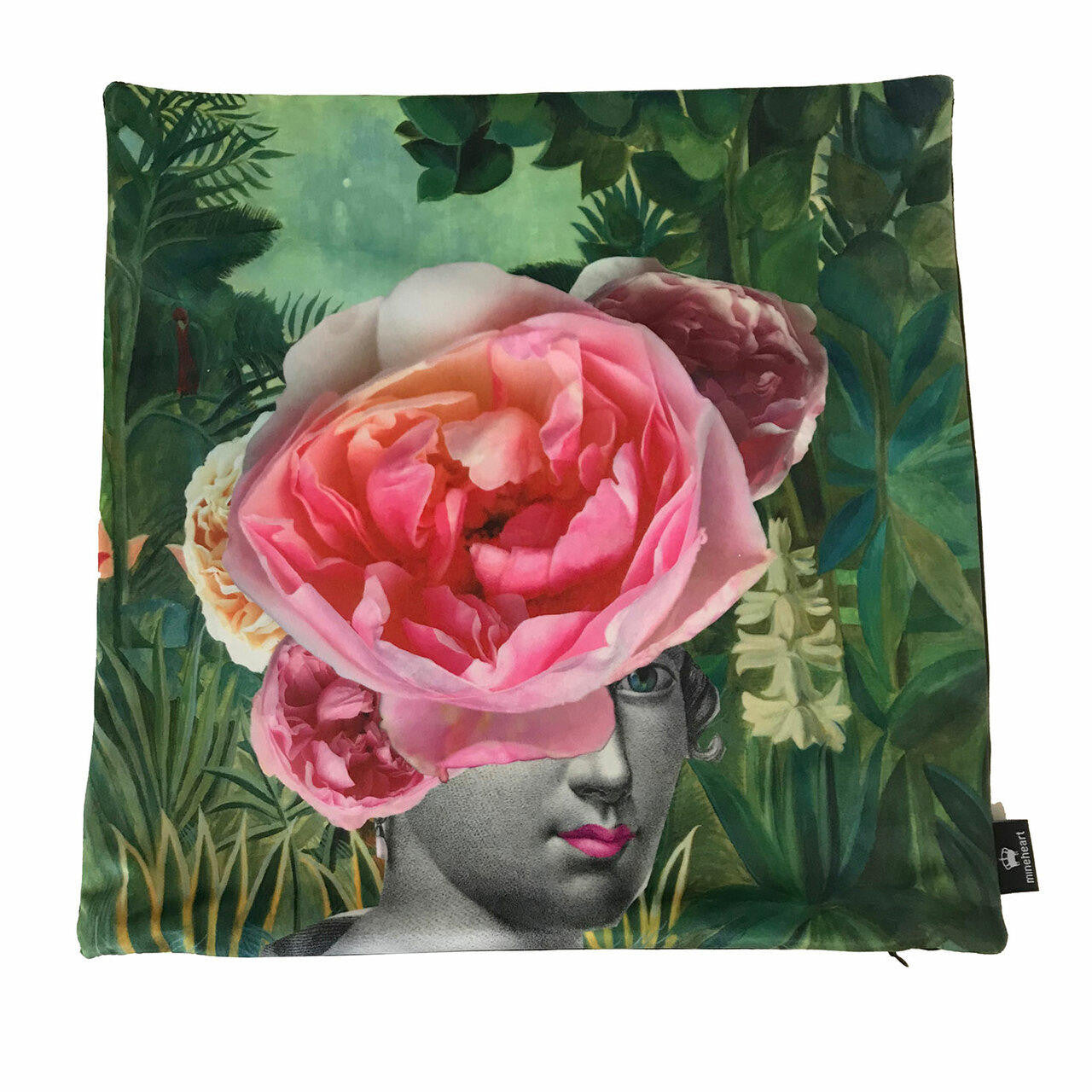 Mineheart Cushions English Rose Kissen Rosa 46x46 cm Canvas