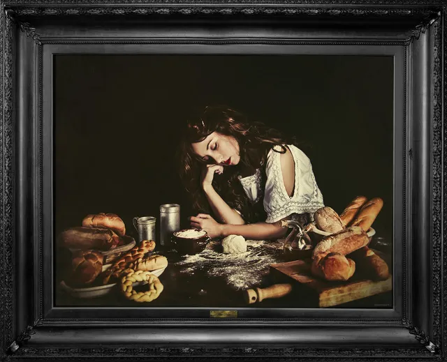 Mineheart Wall Art White Dress Leinwandbild 66x81 cm
