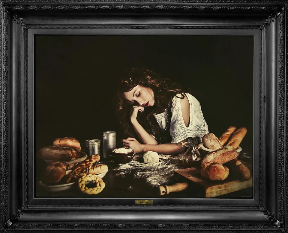 Mineheart Wall Art White Dress Leinwandbild 66x81 cm