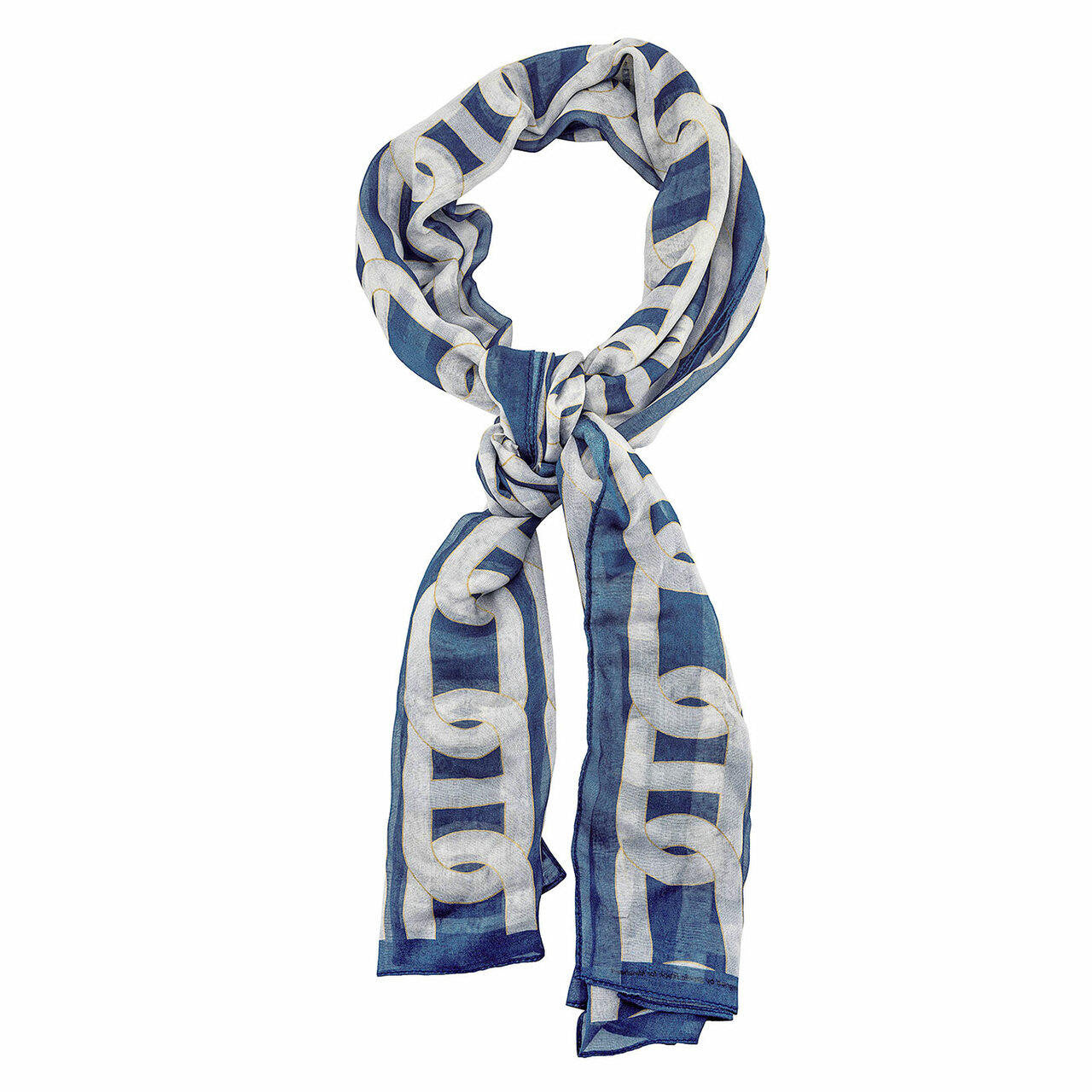 Mineheart Chain Scarf Schal Blau 70x170cm Seide
