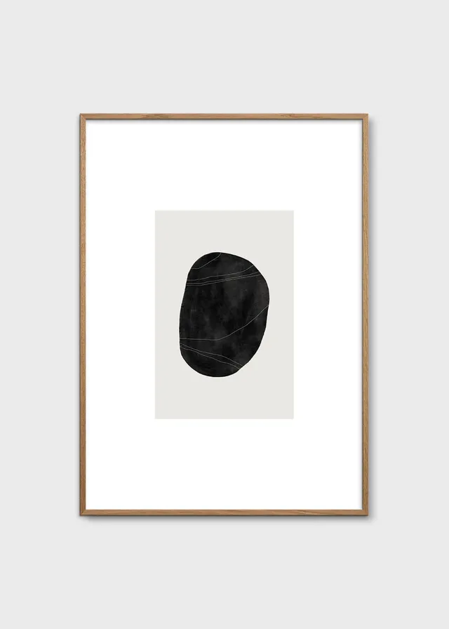 The Poster Club Art Prints Pebble 05 Poster 30x40 cm schwarz