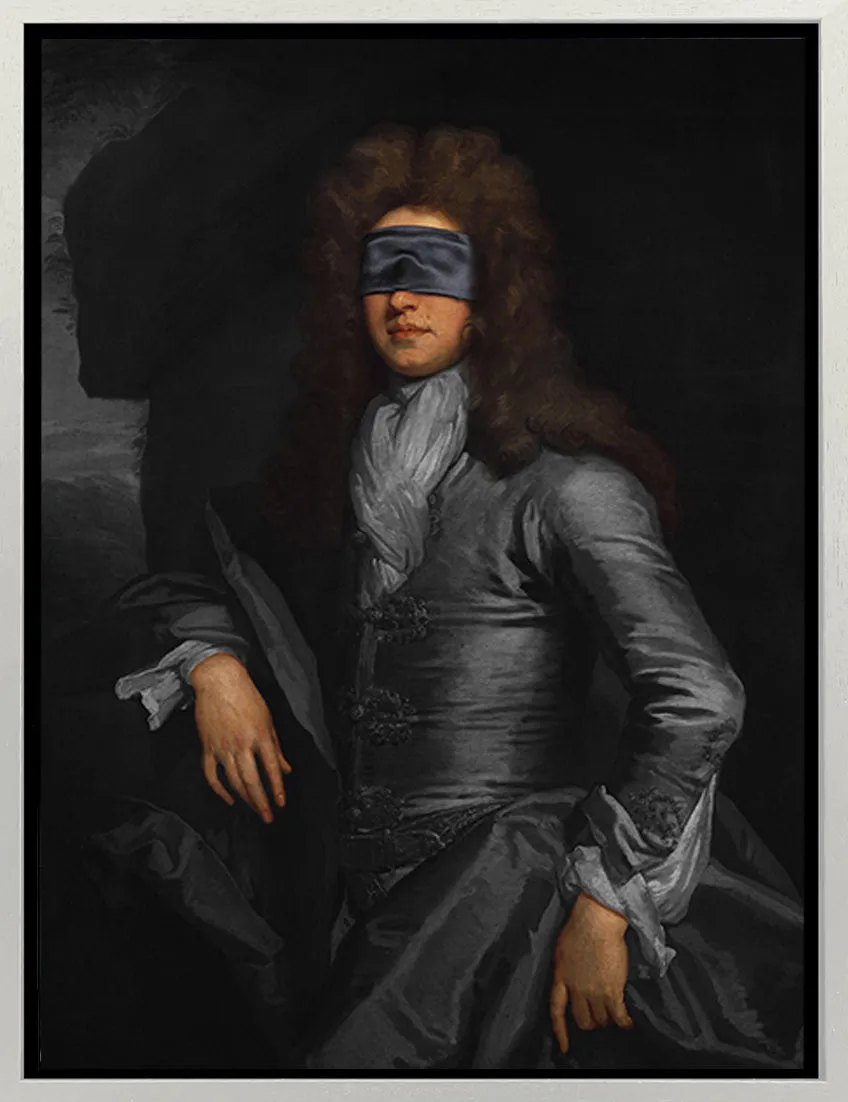 Mineheart Blindfold 3 Leinwandbild schwarz 40x50cm gerahmt