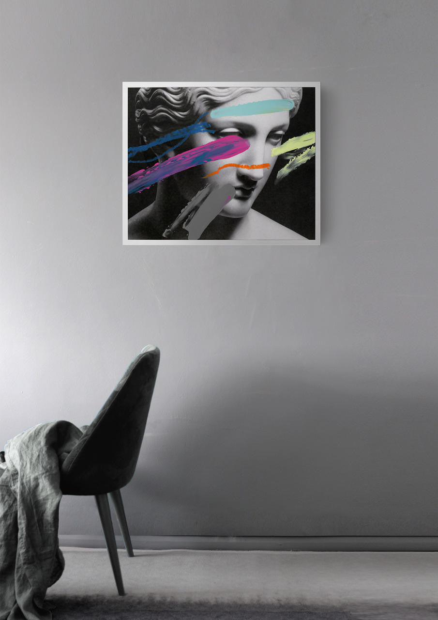Mineheart Mixed Graffiti Venus Leinwand Portrait 60x81 cm Pop Art