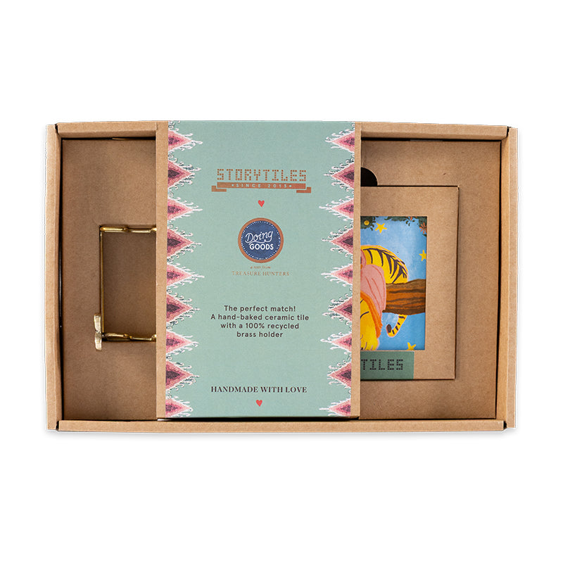 Storytiles Gift Sets Magical nighttime story Fliese 10x10 cm Tiger