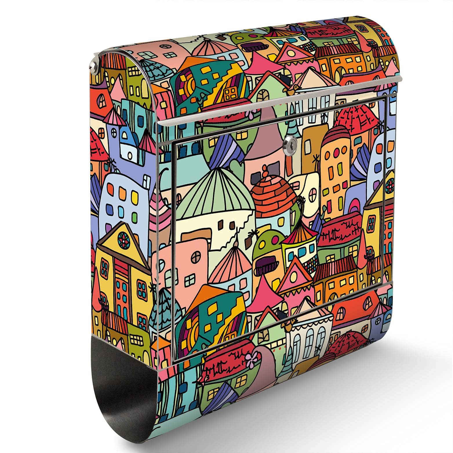 Banjado Briefkasten Funky Town Standbriefkasten Edelstahl