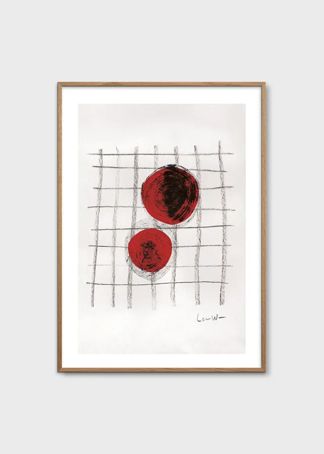 The Poster Club Art Prints Conversations Poster A4 grafisch rot