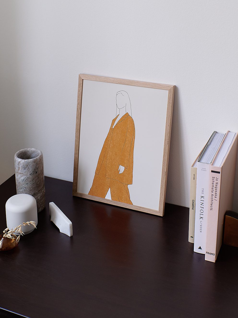 The Poster Club Art Prints Comfy Suit Poster A4 orange