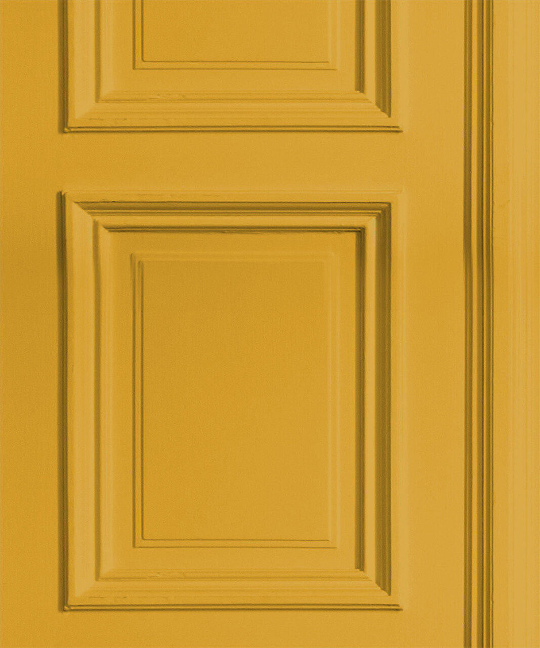 Mineheart Mustard Panelling Tapete Senfgelb Vinyl