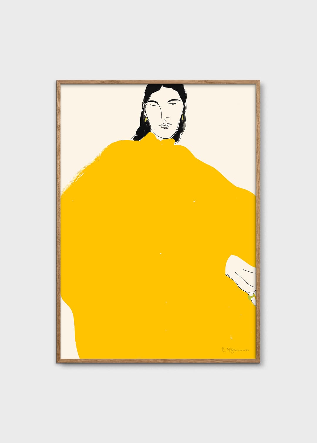 The Poster Club Art Prints Yellow Dress Poster A4 Gelb
