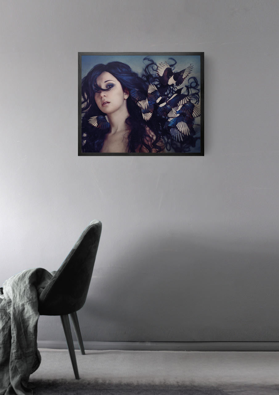 Mineheart Wall Art Theft Wandbild schwarzer Rahmen 21x30 cm surreal