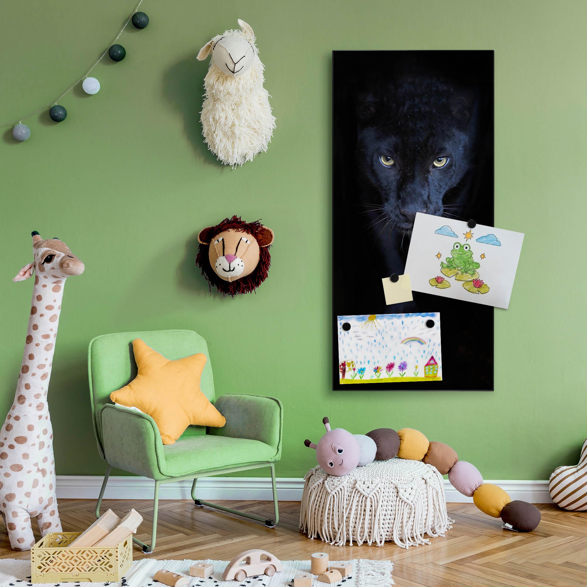 Banjado Magnettafel 37x78 Magnetwand Nora Metall