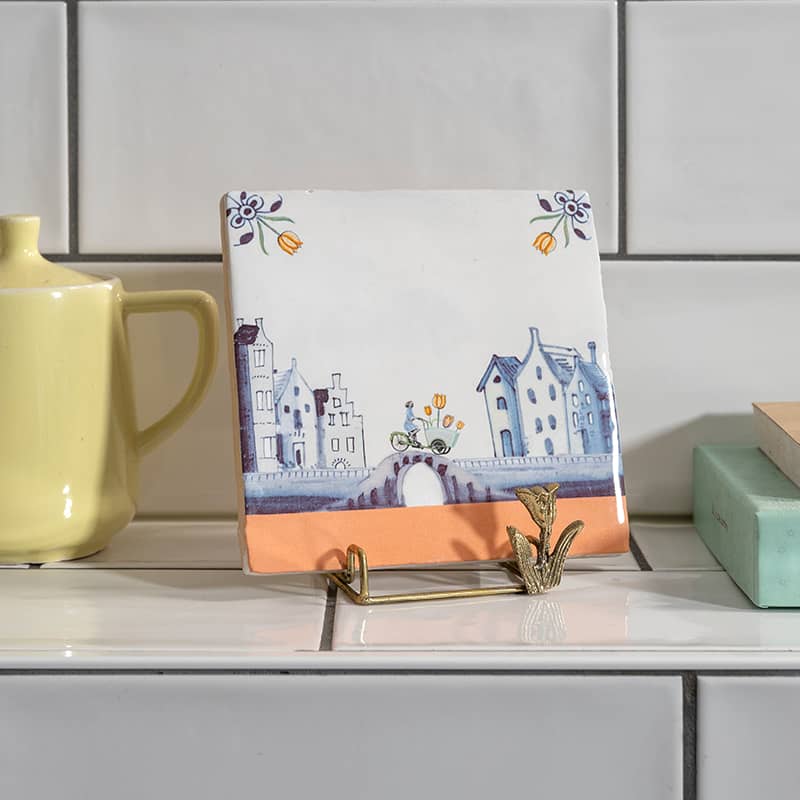 Storytiles Holdie Golden Tulip Fliesenhalter Gold Tulpe