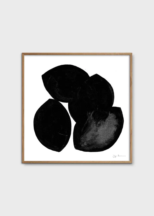 The Poster Club Art Prints Leaves VII Poster 50x50 cm schwarz