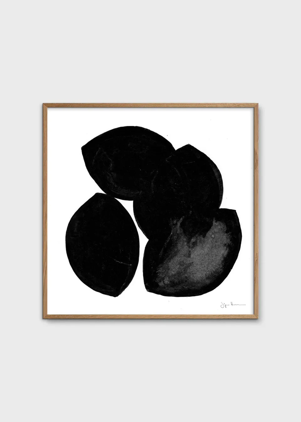 The Poster Club Art Prints Leaves VII Poster 50x50 cm schwarz