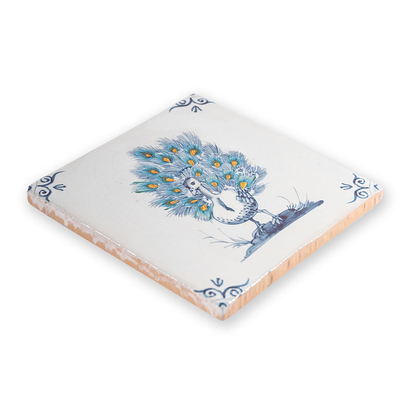 Storytiles Delft Blue Trots Als Een Pauw Wandfliese 10x10 cm