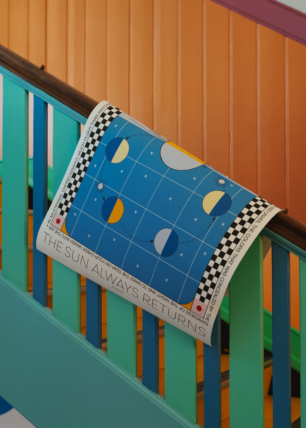 The Poster Club The Sun Always Returns Poster 30x40 blau