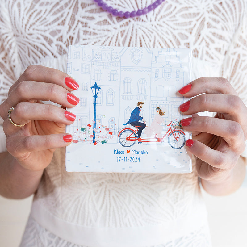 StoryTiles Delft Blue It's Official Fliese S 10x10 Hochzeit