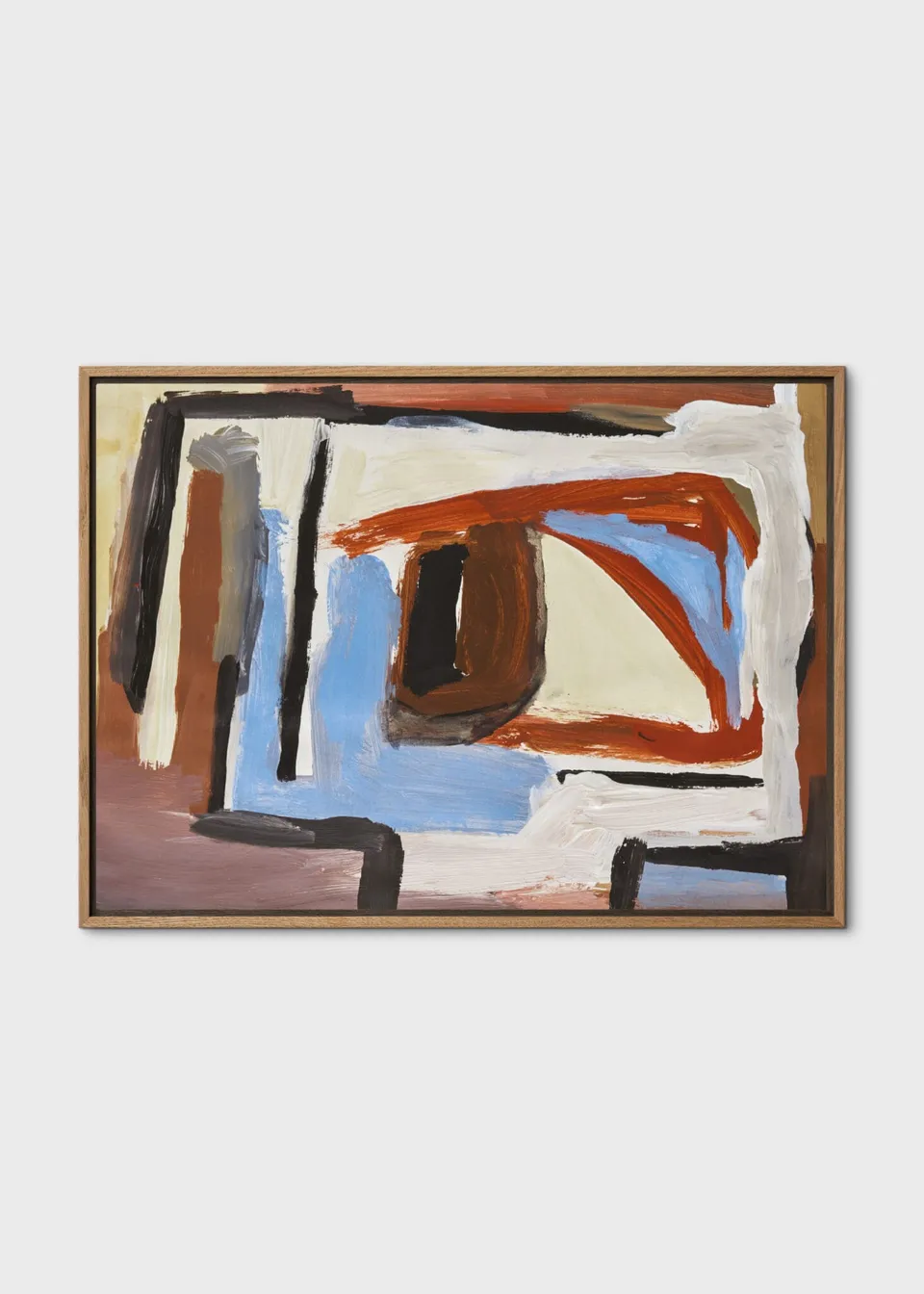 The Poster Club View Leinwand 50x70 cm beige Eiche