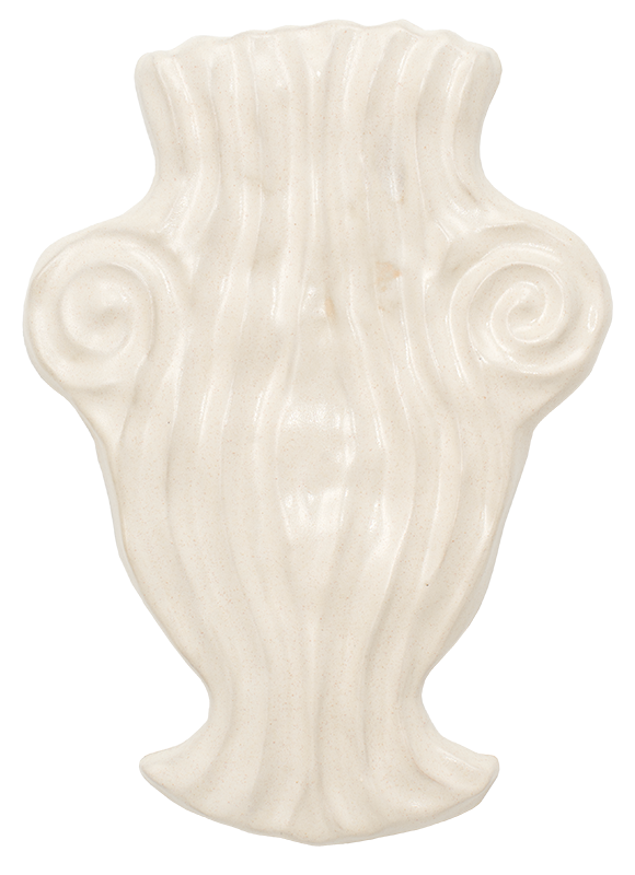 The Poster Club Euterpe Vase Wandrelief 28x20 cm antikweiß