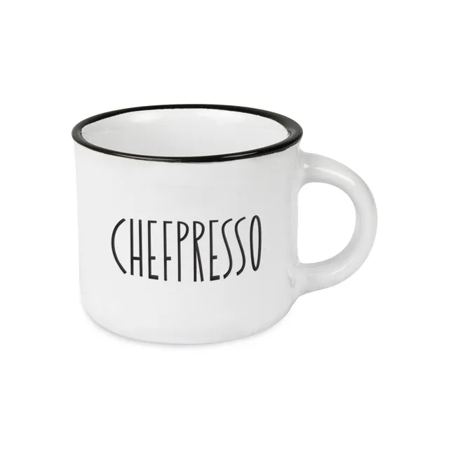 LS-LebenStil Chefpresso Espresso-Tasse 95 ml weiß Spruch