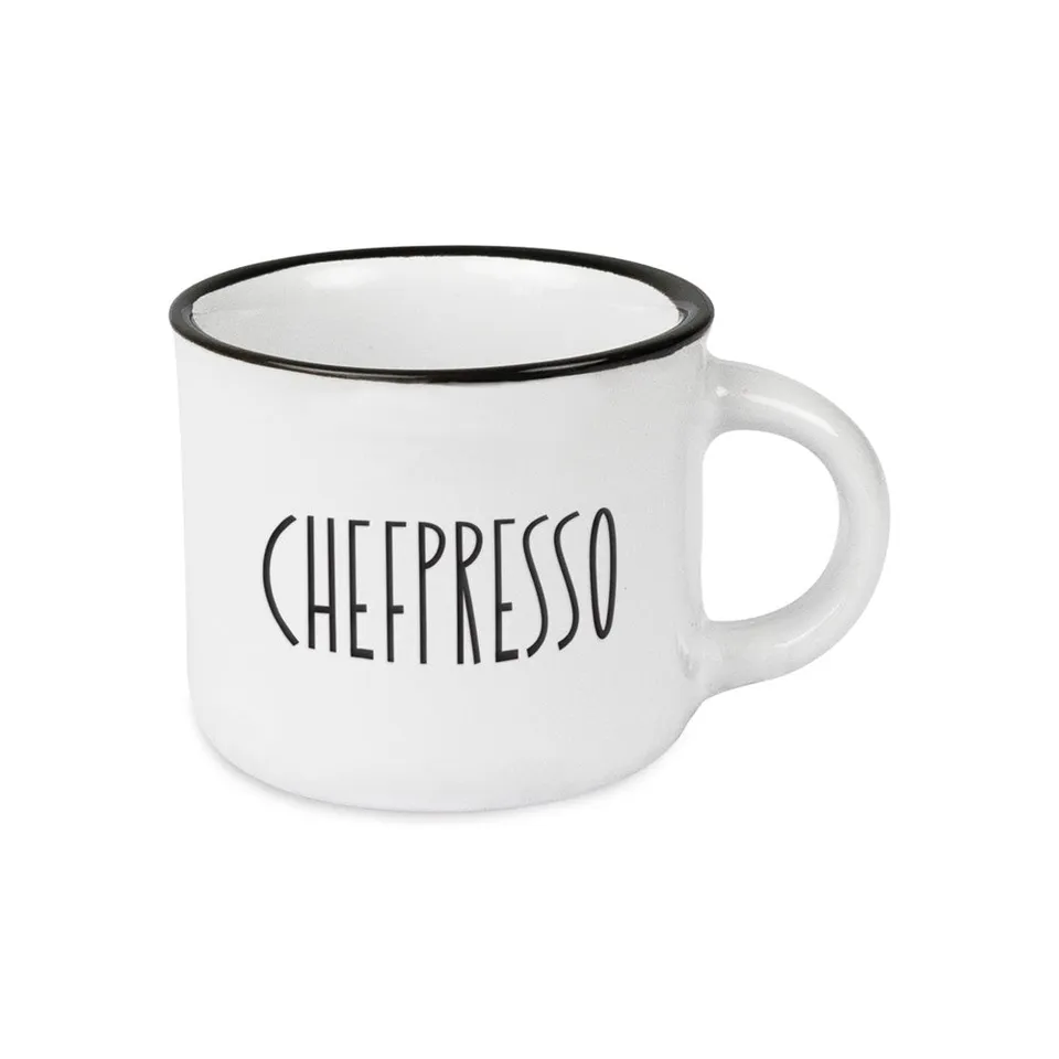 LS-LebenStil Chefpresso Espresso-Tasse 95 ml weiß Spruch