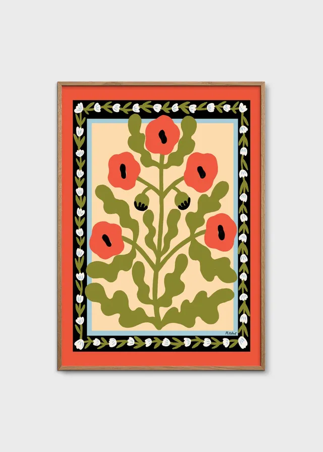 The Poster Club Red Poppies Poster 30x40 cm Mohnblumen