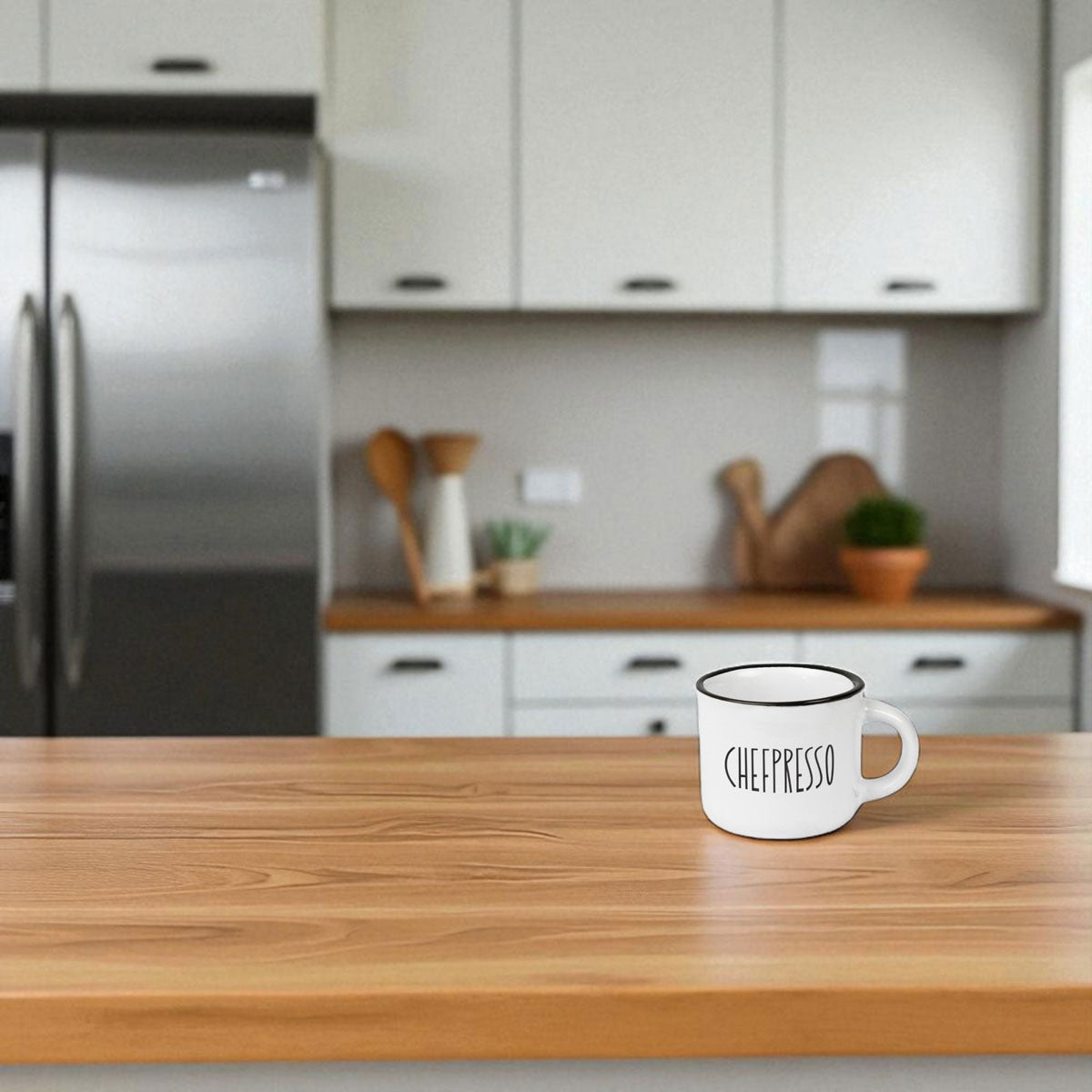 LS-LebenStil Chefpresso Espresso-Tasse 95 ml weiß Spruch
