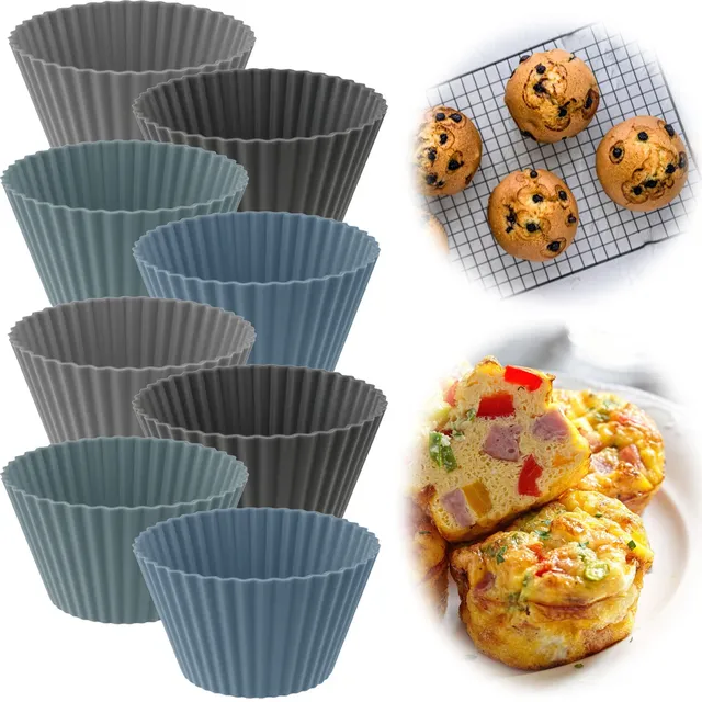 LS-LebenStil Silikon Muffinförmchen 8 Stück flexibel