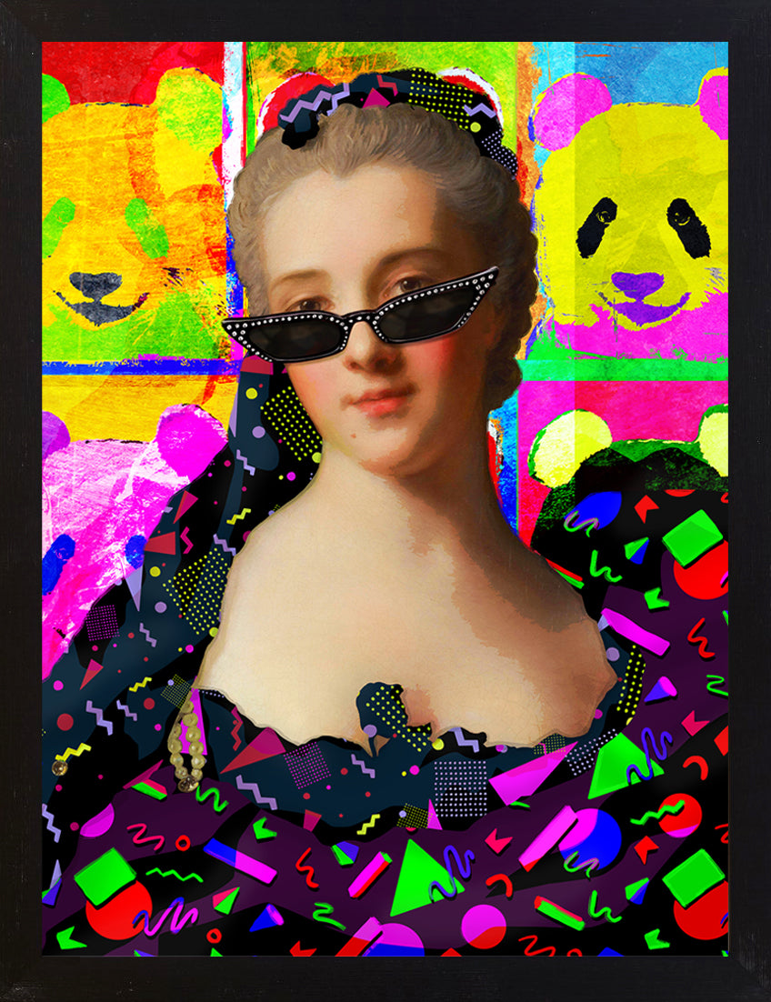 Mineheart Pop Panda and Sunglasses Lady Poster 30x41cm