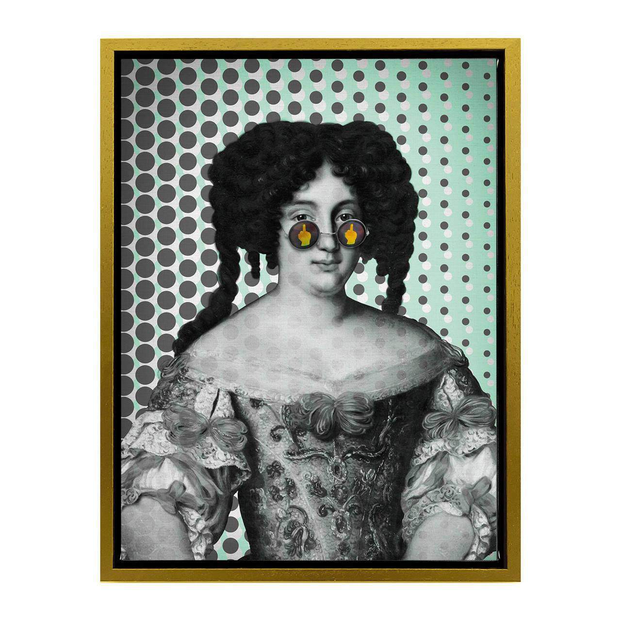 Mineheart Dotty for You A Bit Rude Poster Grau-Grün 30x41 cm