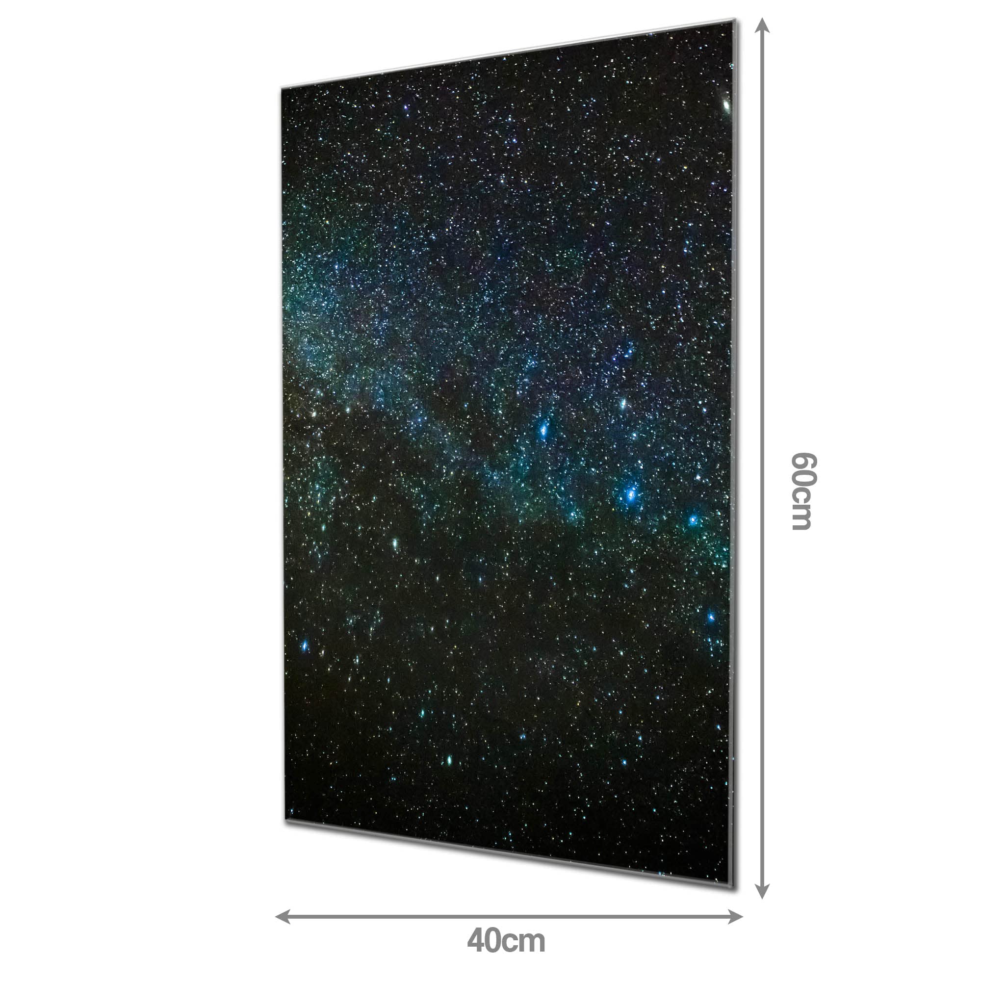 Banjado Magnettafel Glas Memoboard Nachthimmel 40x60 beschreibbar