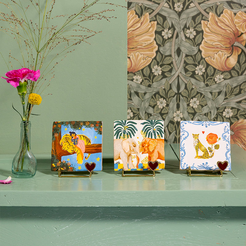 Storytiles Gift Sets Magical nighttime story Fliese 10x10 cm Tiger