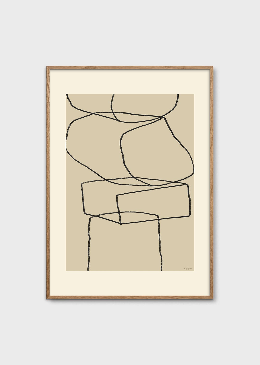 The Poster Club Art Prints Stacks Poster A4 beige-braun