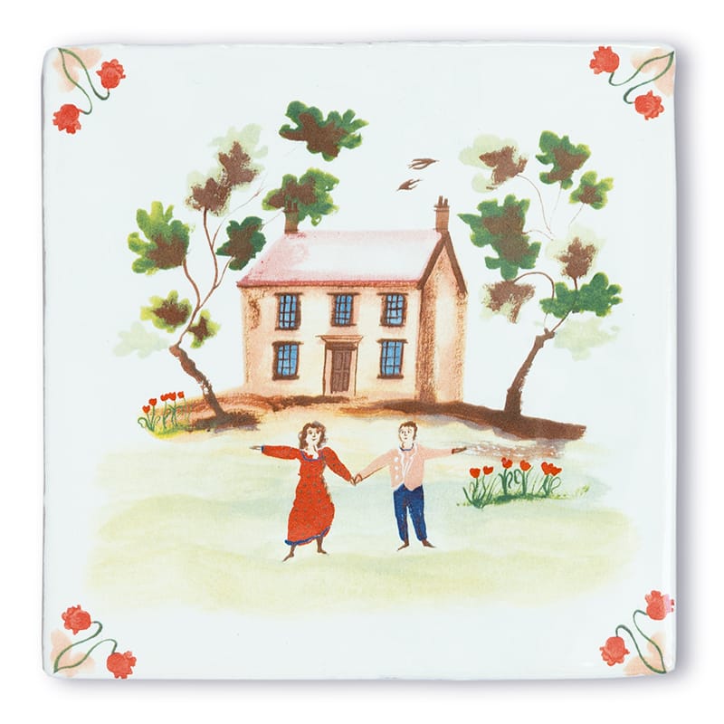 StoryTiles Delft Blue Ons sprookje Fliese 10x10 cm Spruch
