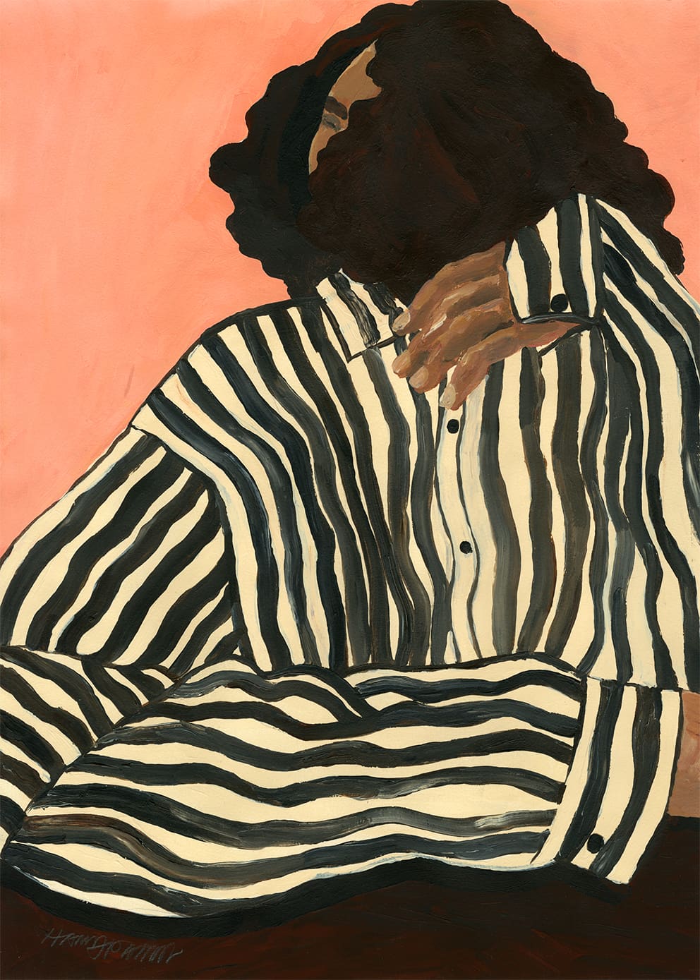 The Poster Club Serene Stripes Canvas 30x40 cm Gerahmt