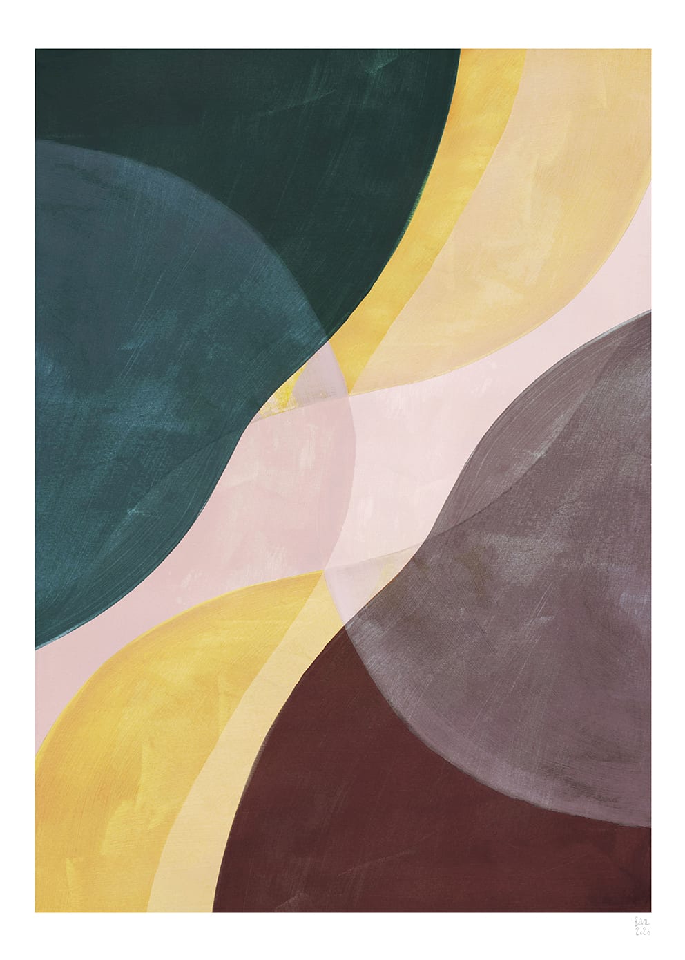 The Poster Club Art Prints Yellow Flow Poster 30x40 cm Gelb
