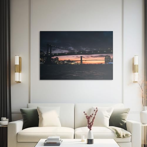 Hustling Sharks Wandbilder Brücken im letzten Licht Leinwand 40x30 cm Brücke