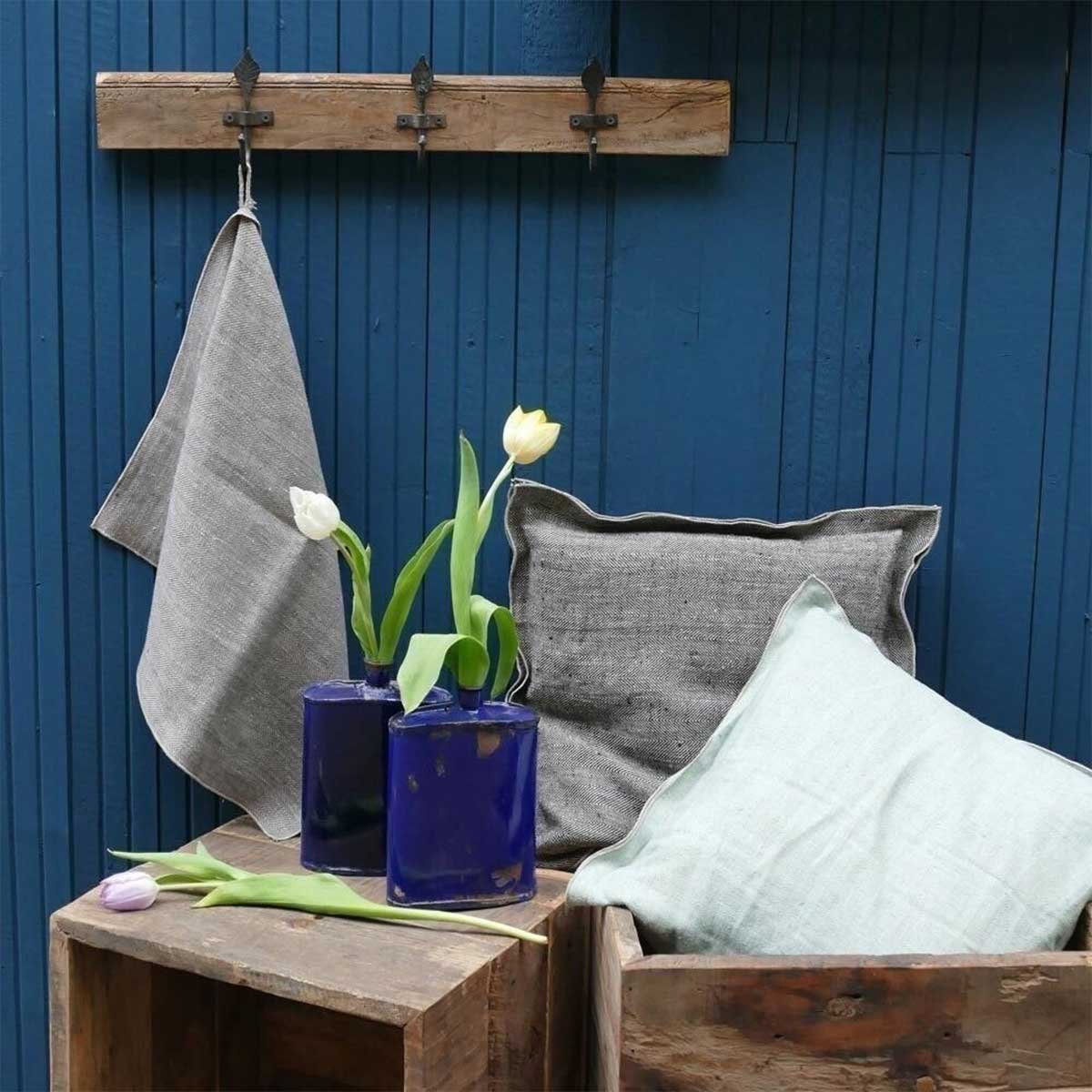 LS-LebenStil Vintage Wand-Garderobe 60cm Fundholz braun