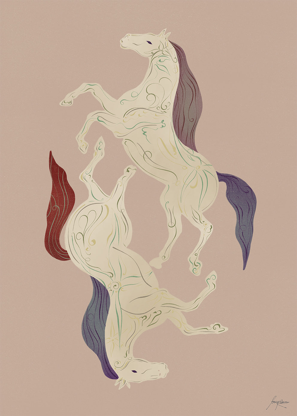 The Poster Club Dance of the Soul Poster 30x40 cm beige rosa
