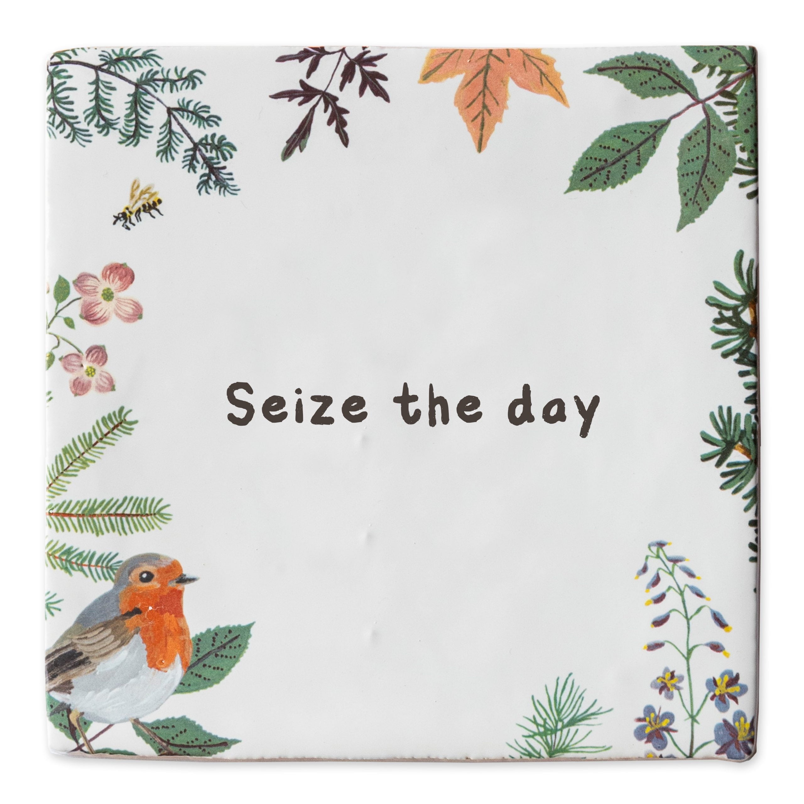Storytiles Delft Blue Rotkehlchen Fliese 10x10 Spruch