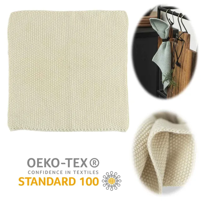 LS-LebenStil Mynte Spüllappen 25cm Latte Baumwolle Gestrickt
