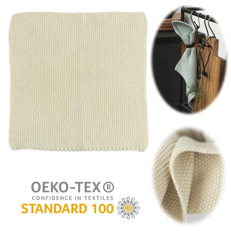 LS-LebenStil Mynte Spüllappen 25cm Latte Baumwolle Gestrickt