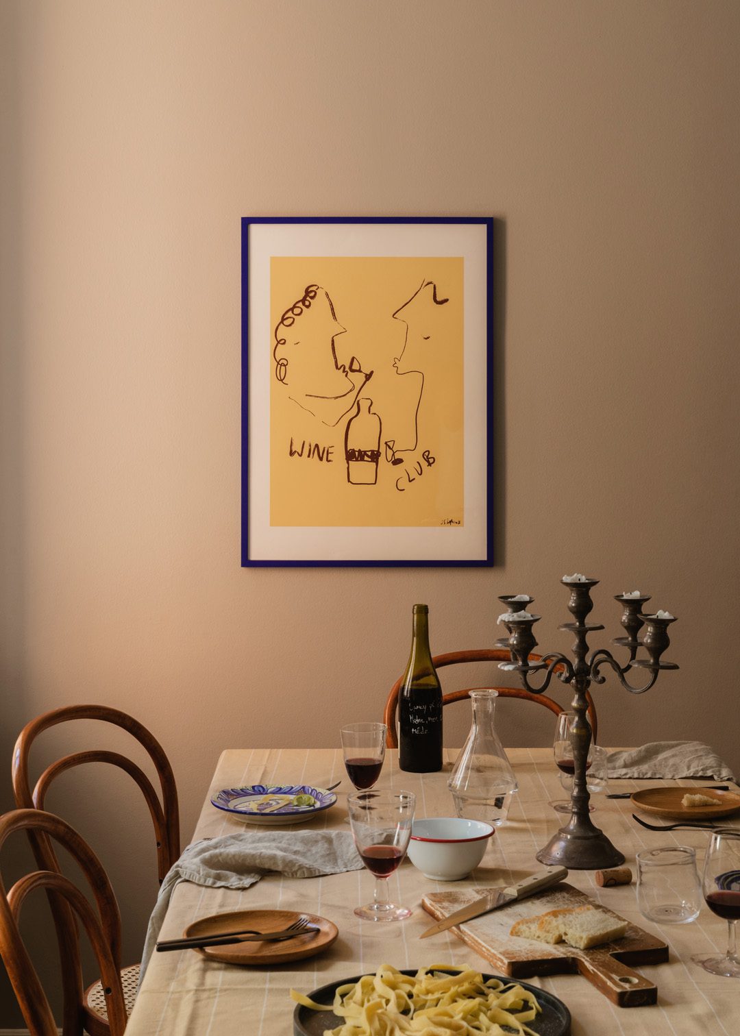 The Poster Club Wine Club Poster 30x40 cm beige