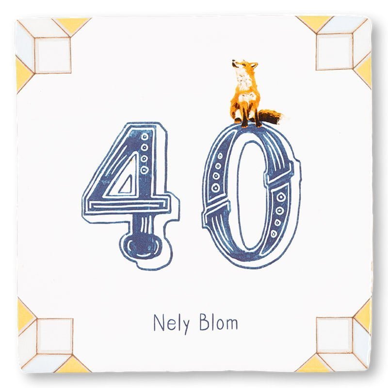 Storytiles Delft Blue t Vosje telt Fliese 10x10 Fuchs Hausnummer